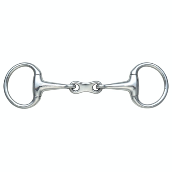 Shires French Link Häst Eggbutt Snaffle Bit 4.5in Silver Silver 4.5in