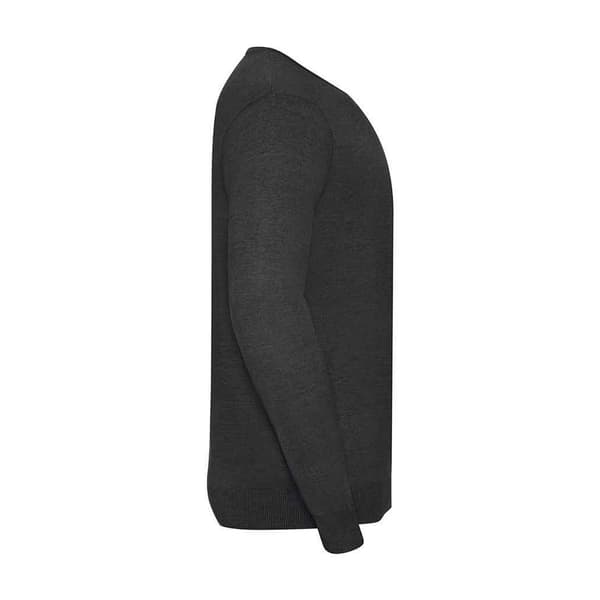 Russell Collection Herr Bomull Akryl V-ringad Sweatshirt S Char Charcoal Marl S