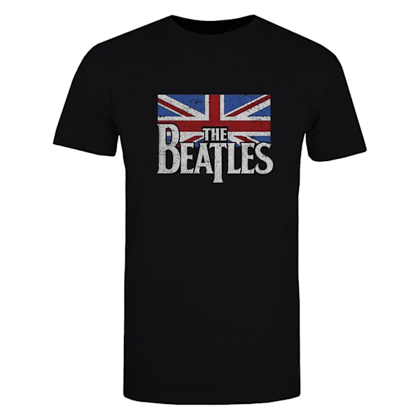 The Beatles Unisex Vuxen Flag Logo T-Shirt S Svart Black S