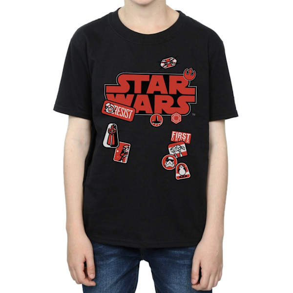 Star Wars Boys The Last Jedi Badges T-shirt 5-6 år Svart Black 5-6 Years