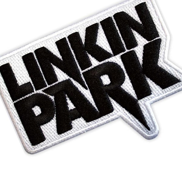 Linkin Park Vävd Logotyp Strykjärnslapp En Storlek Svart/Vit Black/White One Size