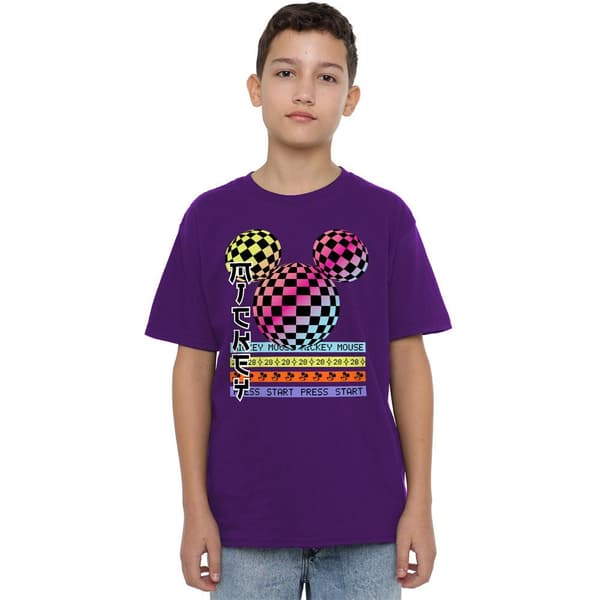 Mickey Mouse Barn/Barn Press Start Schackbräde Gradient L Purple 3-4 Years