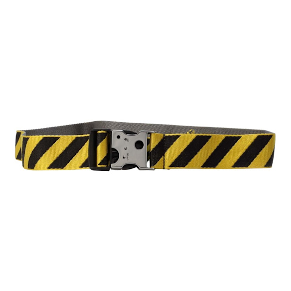 Off White Meteor Tuc Randigt Bälte Herr En Storlek Gul/Svart Yellow/Black One Size