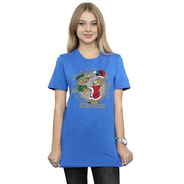 Tom And Jerry Dam/Damer Julöverraskning Bomull Pojkvän Royal Blue M