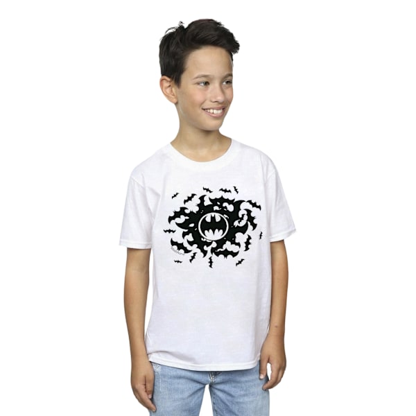 DC Comics Boys Batman Bat Swirl T-Shirt 3-4 år Vit White 3-4 Years