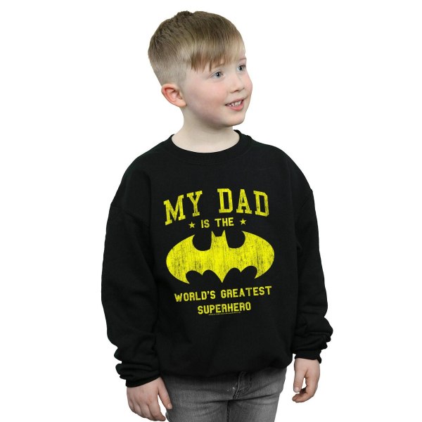 DC Comics Boys Batman Min Pappa Är En Superhjälte Sweatshirt 7-8 År Black 7-8 Years