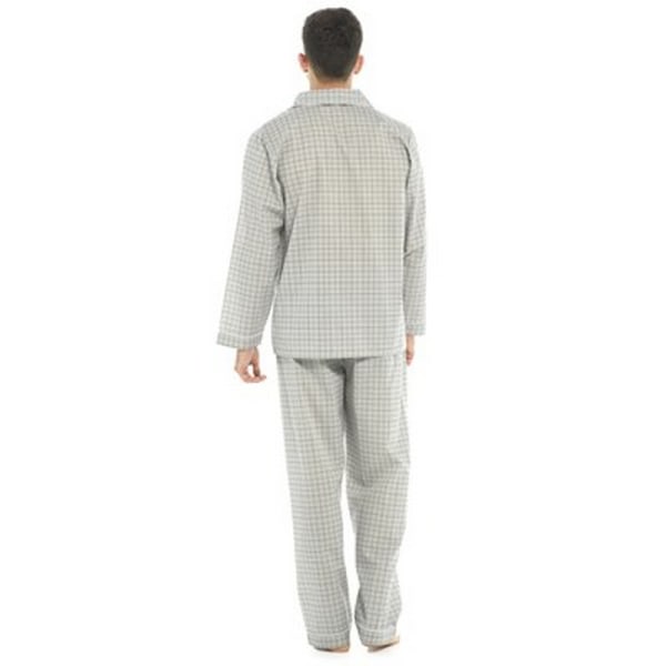Walter Grange Herr Rutig Pyjamas Set L Grå Grey L