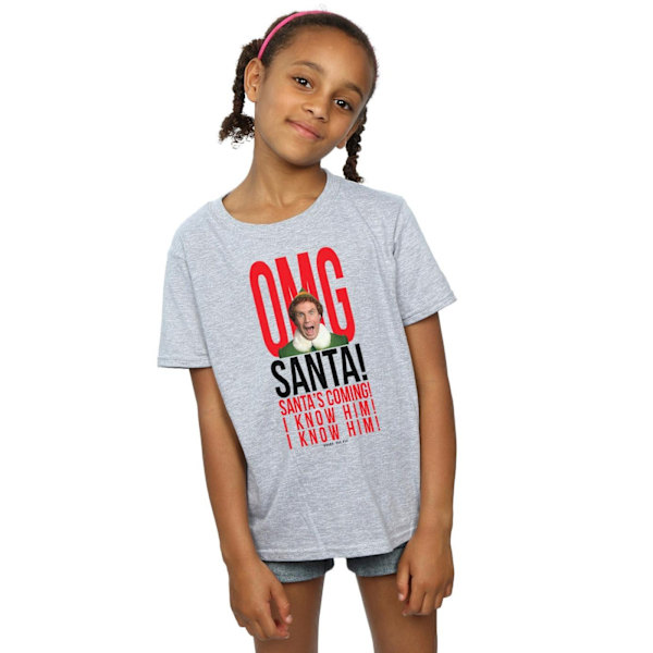 Elf Girls OMG Santa I Know Him Bomull T-shirt 12-13 år Sport Sports Grey 12-13 Years