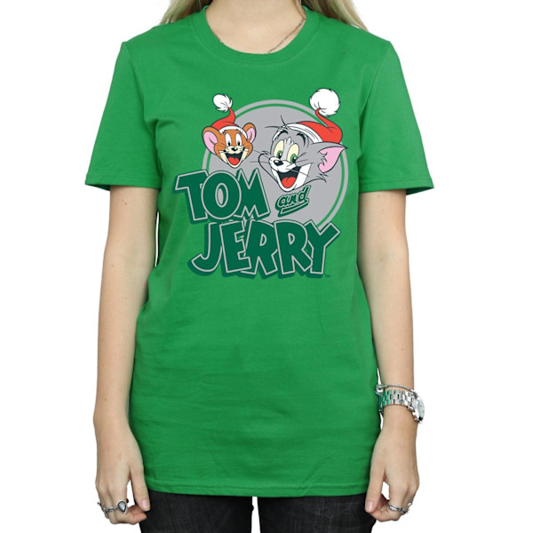 Tom And Jerry Dam/Damer Julhälsningar Bomull Pojkvän Irish Green L
