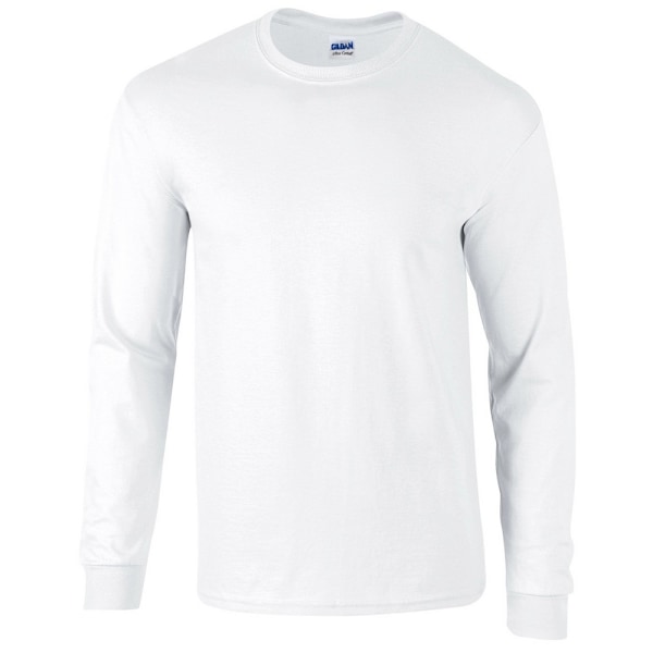 Gildan Herr Ultra Cotton Långärmad T-shirt 4XL Vit White 4XL