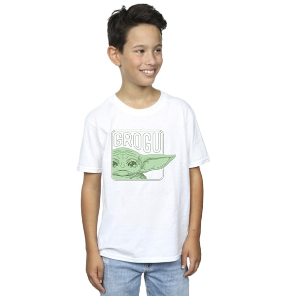 Star Wars Pojkar The Mandalorian Grogu Box T-shirt 9-11 år Vit White 9-11 Years