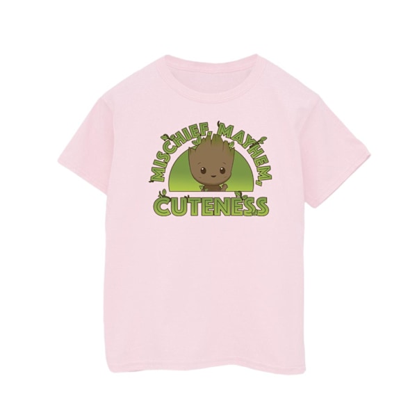 Marvel Girls I Am Groot Mischief Mayhem Bomull T-shirt 9-11 År Baby Rosa Baby Pink 9-11 Years