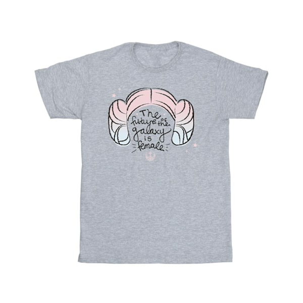 Star Wars Girls Princess Leia Future Of The Galaxy Bomull T-shirt Sports Grey 9-11 Years