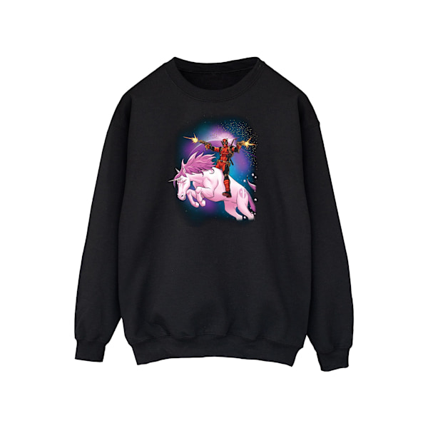 Marvel Deadpool Space Unicorn Sweatshirt M Svart Black M