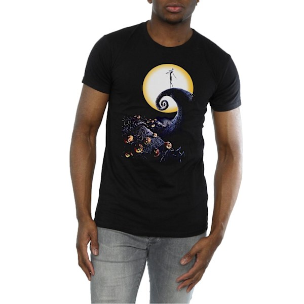 Nightmare Before Christmas Herrar Kyrkogård Bomull T-shirt M Svart Black M
