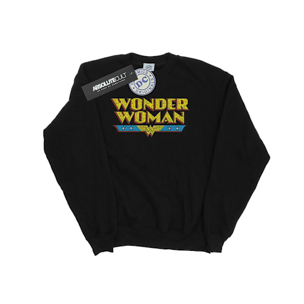 DC Comics Dam/Kvinnor Wonder Woman Crackle Logo Sweatshirt XX Black XXL