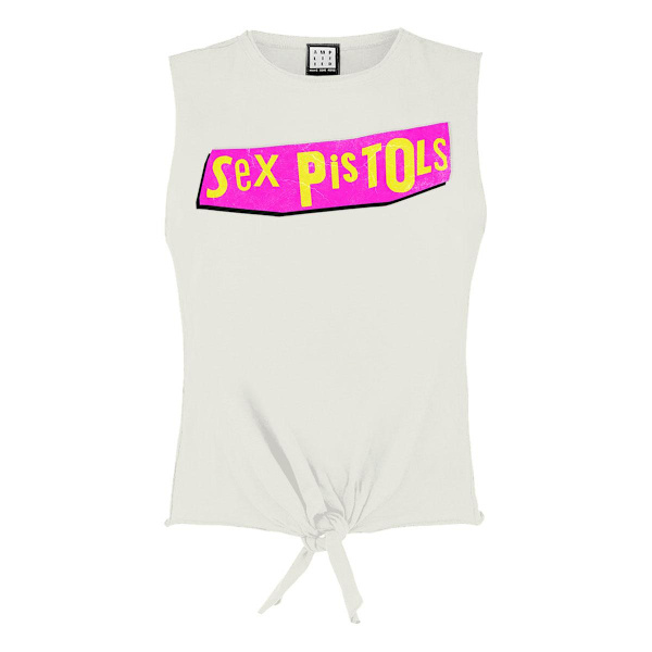 Amplified Womens/Ladies Driver Sex Pistols Vintage Logo Crop To White M