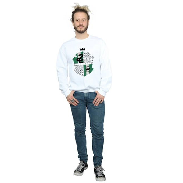 Harry Potter Herr Slytherin Shield Sweatshirt L Vit White L