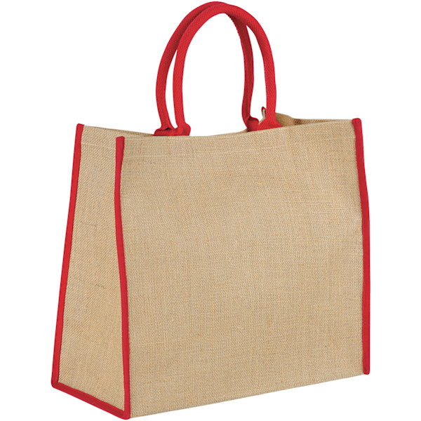 Bullet The Large Jute Tote (2-pack) 40,5 x 18,5 x 36 cm Natur Natural/Red 40.5 x 18.5 x 36cm