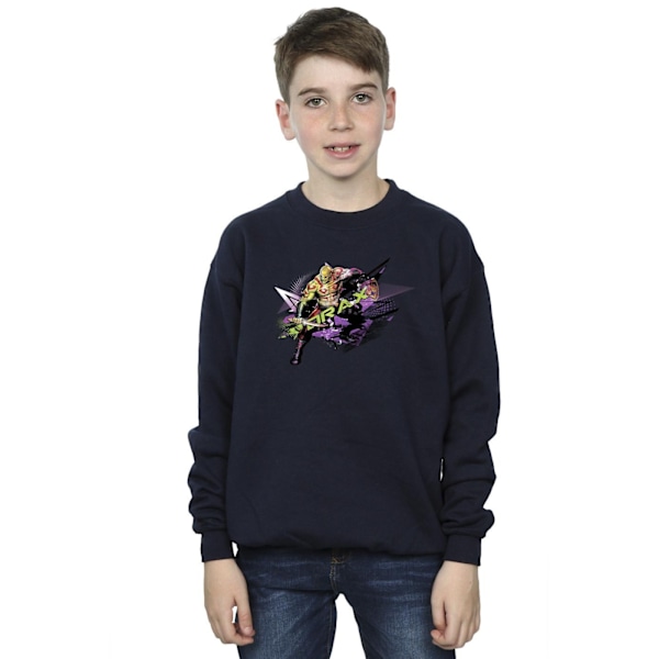 Marvel Boys Guardians Of The Galaxy Abstract Drax Sweatshirt 12 Navy Blue 12-13 Years