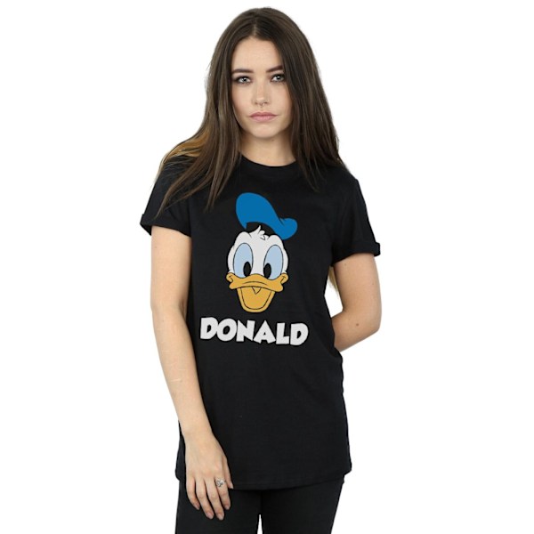 Disney Dam/Dam Donald Duck Ansikte Bomull T-shirt XL Svart Black XL