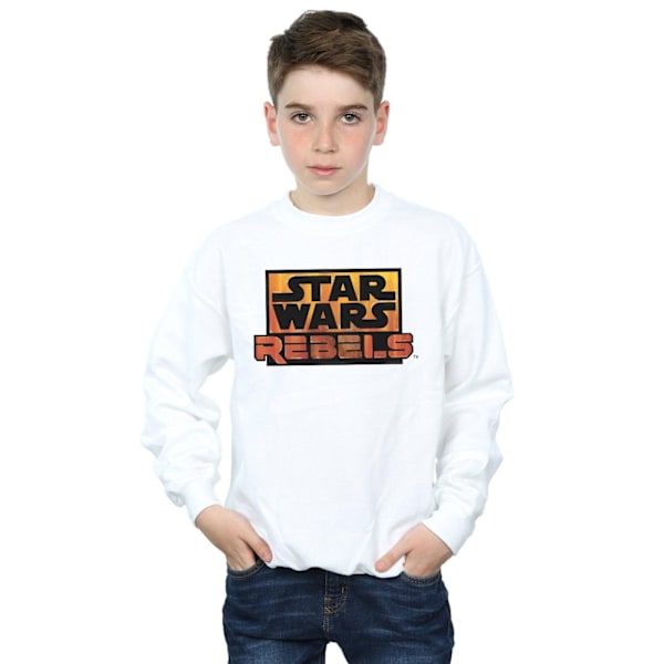 Star Wars Boys Rebels Logo Sweatshirt 5-6 år Vit White 5-6 Years