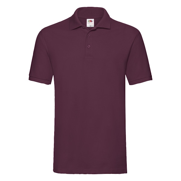 Fruit of the Loom Premium Pique Poloskjorta för Herr 3XL Bourgogne Burgundy 3XL