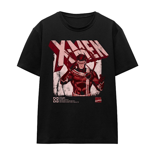 Marvel Unisex Vuxen X-Men Cyclops Infographic T-Shirt M Svart Black M