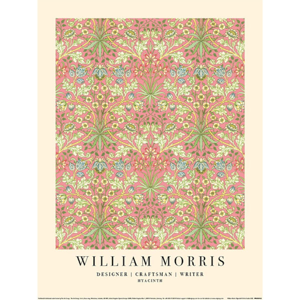 William Morris Hyacinth Tryck 40cm x 0.21cm x 30cm Rosa Pink 40cm x 0.21cm x 30cm