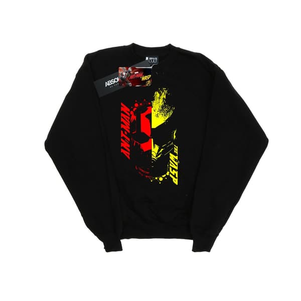 Marvel Boys Ant-Man And The Wasp Split Face Sweatshirt 5-6 År Black 5-6 Years