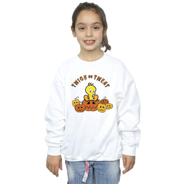 Looney Tunes Flickan Twick Eller Tweat Sweatshirt 5-6 År Vit White 5-6 Years