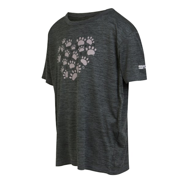 Regatta Barn/Barn Alvardo VIII Paw Print Marl T-Shirt 13 Y Seal Grey 13 Years