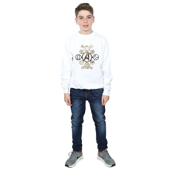 Marvel Boys Avengers Infinity War Icons Sweatshirt 7-8 år Vit White 7-8 Years