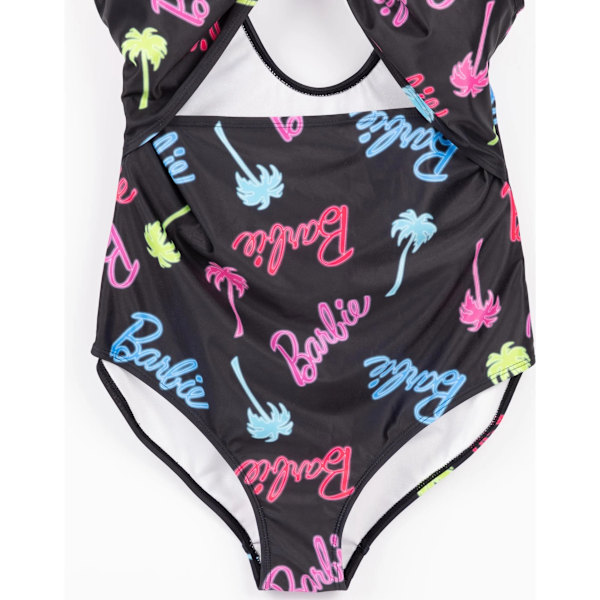 Barbie Dam/Kvinnor Palm Tree Logo Enfärgad Baddräkt S Svart Black S