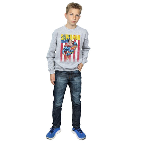 DC Comics Boys Superman Flight Sweatshirt 5-6 år Sports Grey Sports Grey 5-6 Years