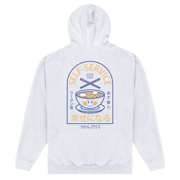 The Original Ramen Company Unisex Vuxen Självbetjänings Hoodie S W White S