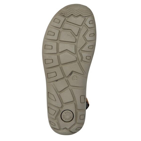 Roamers herr trippelrem läder touch fäste sportsandal Brown 9 UK