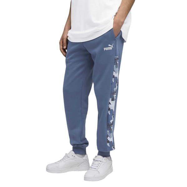 Puma Herr Essentials Fleece Camo Joggingbyxor S Mörk Indigo Dark Indigo S