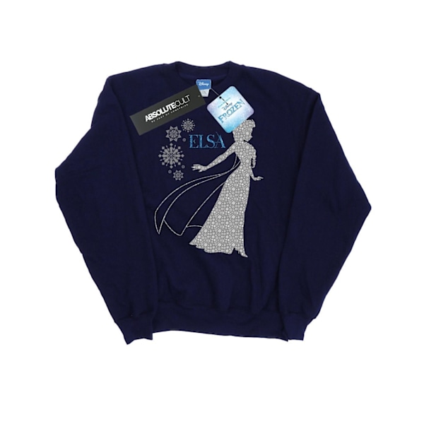 Disney Herr Frozen Elsa Jul Silhouette Sweatshirt L Marinblå Navy Blue L