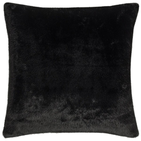 Paoletti Stanza Faux Fur Kuddfodral 55cm x 55cm Jet Black Jet Black 55cm x 55cm