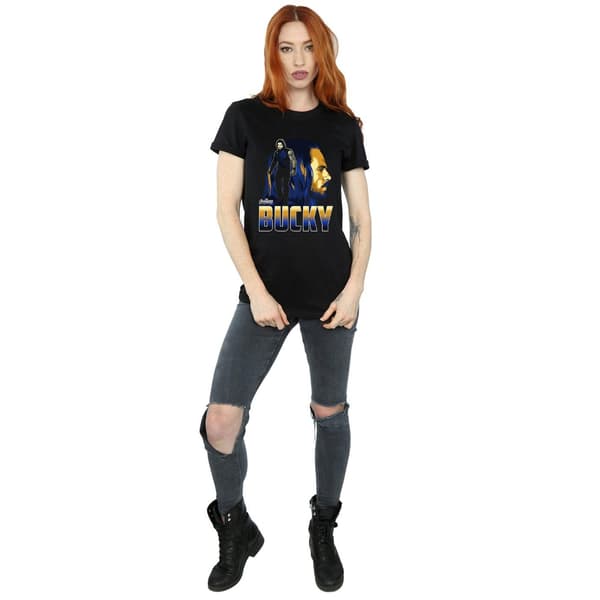 Avengers Infinity War Damkläder/Dam Bucky Barnes Bomull Boyfrie Black S