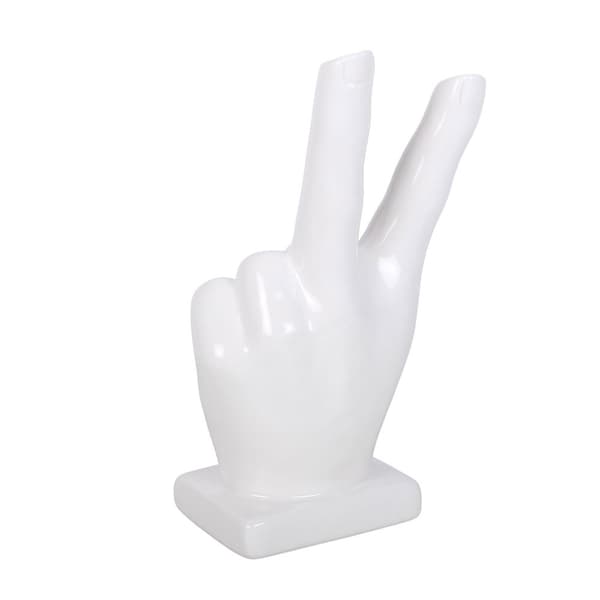 Something Different Keramisk Handvas En Storlek Vit White One Size