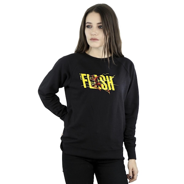 DC Comics Dam/Kvinnor The Flash Lightning Dash Sweatshirt M B Black M