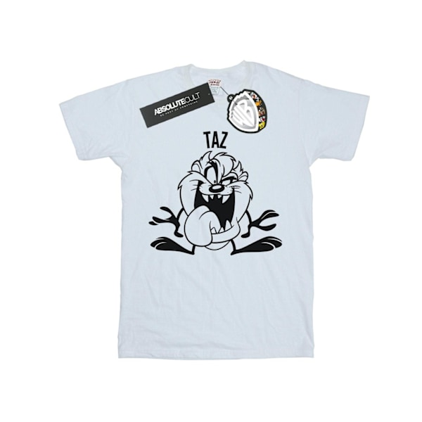 Looney Tunes Girls Taz Large Head Bomull T-shirt 12-13 År Wh White 12-13 Years
