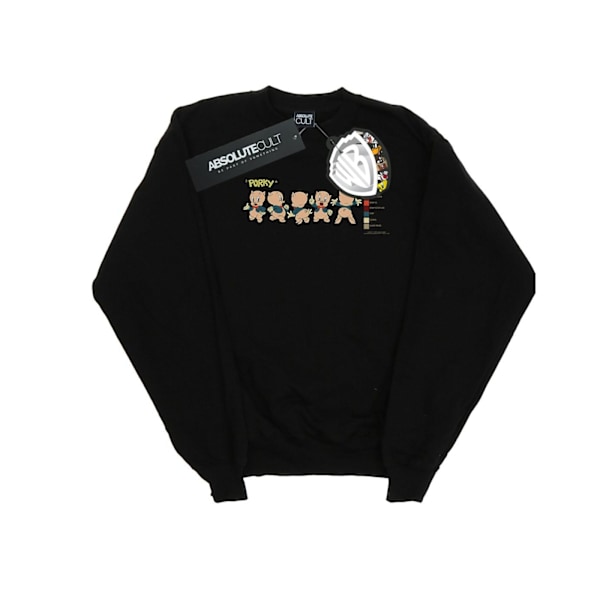 Looney Tunes Herr Porky Pig Färgkod Sweatshirt XL Svart Black XL