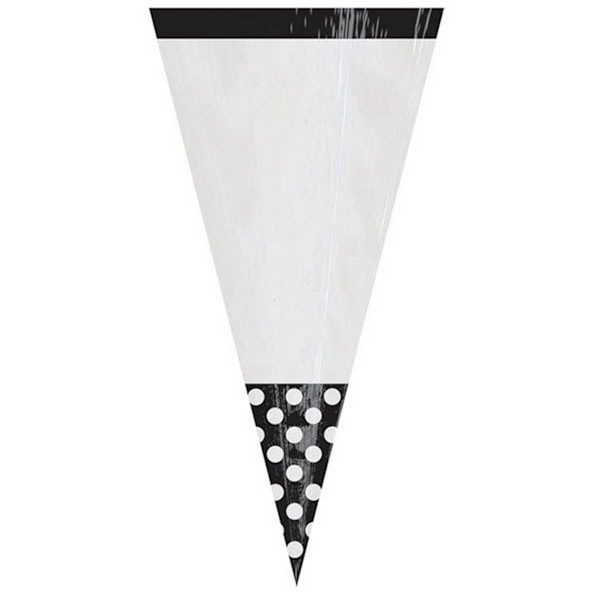 Amscan Konformade Plastpåsar för Fest (10-pack) En Storlek Svart Black One Size