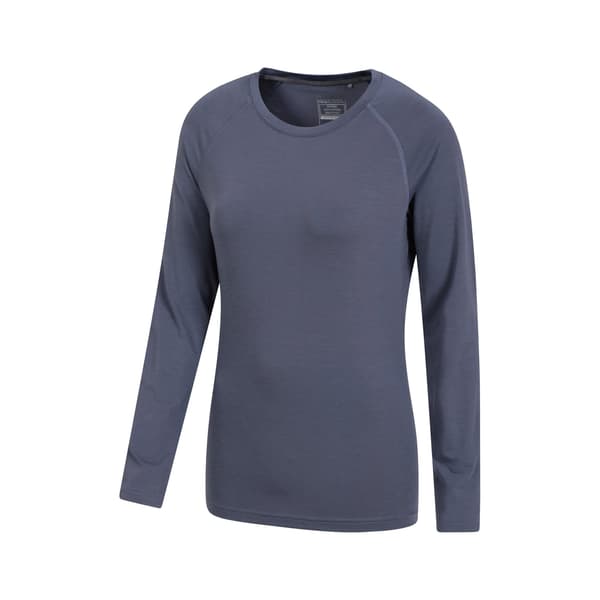 Mountain Warehouse Dam/Dam Quick Dry Långärmad Topp 20 Dark Grey 20 UK