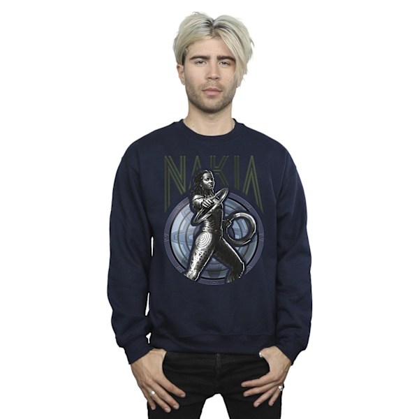 Marvel Herr Wakanda Forever Nakia Shield Sweatshirt M Marinblå Navy Blue M