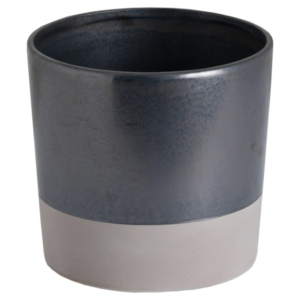 Hill Interiors Metallic Keramik Kruka S Grå Grey S