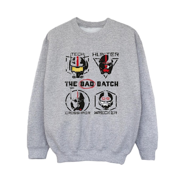 Star Wars: Bad Batch Boys Clone Force 99 Sweatshirt 7-8 år S Sports Grey 7-8 Years